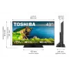 TV LED 43UV3F63DG 43 collu LED displejs 4K izšķirtspēja