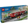 LEGO City pilsētas tramvaja un stacijas lomu spēles būvēšanas komplekts bērniem ar rotaļu tramvaju, dāvana zēniem un meitenēm no 7 gadu vecuma, kuriem patīk transportlīdzekļi
