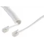 S/CONN 2m RJ10 caurspīdīgi balts