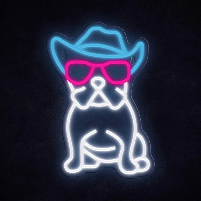 MANTA SNL114MT neona lampa “Bulldogs ar brillēm”
