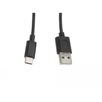 Kabelis Lanberg CA-USBO-10CC-0010-BK (USB 2.0 vīrietis - USB 2.0, USB, Type C vīrietis, 1m, Melns) (CA-USBO-10CC-0010-BK)