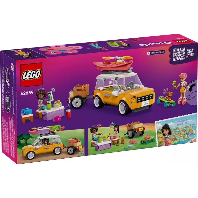 Konstrukciju rotaļlieta LEGO Friends rotaļu komplekts 42659 Draugu piedzīvojumu ceļojums, 220 detaļas, 2 mini figūriņas, vecumam 6+