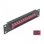 Fiber Optic Patch Panel DeLOCK 10 inch 12 Port SC Simplex Violet 1U Melns