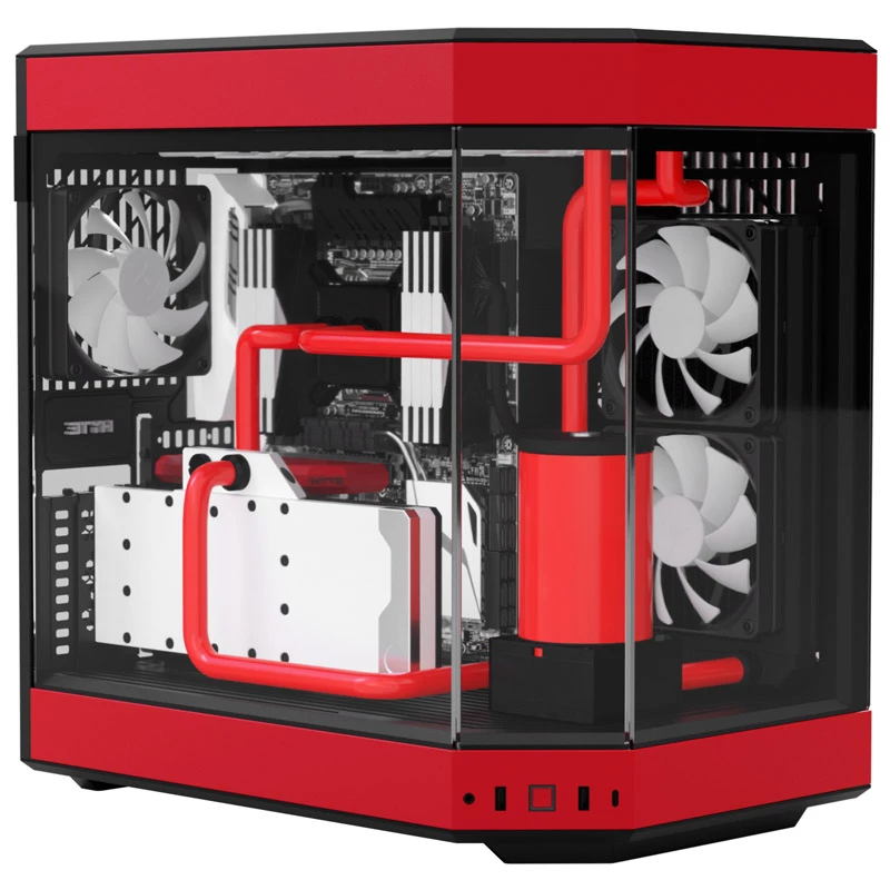HYTE Y60 Midi Tower melns, sarkans