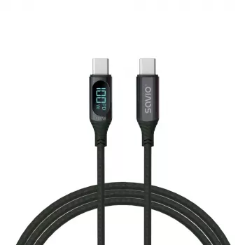 Savio USB-C — USB-C kabelis CL-174 1 m melns USB 3.2 Gen 1