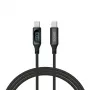 Savio USB-C — USB-C kabelis CL-174 1 m melns USB 3.2 Gen 1