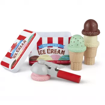 Melissa & Doug Scoop & Stack saldējuma komplekts rotaļu virtuvei