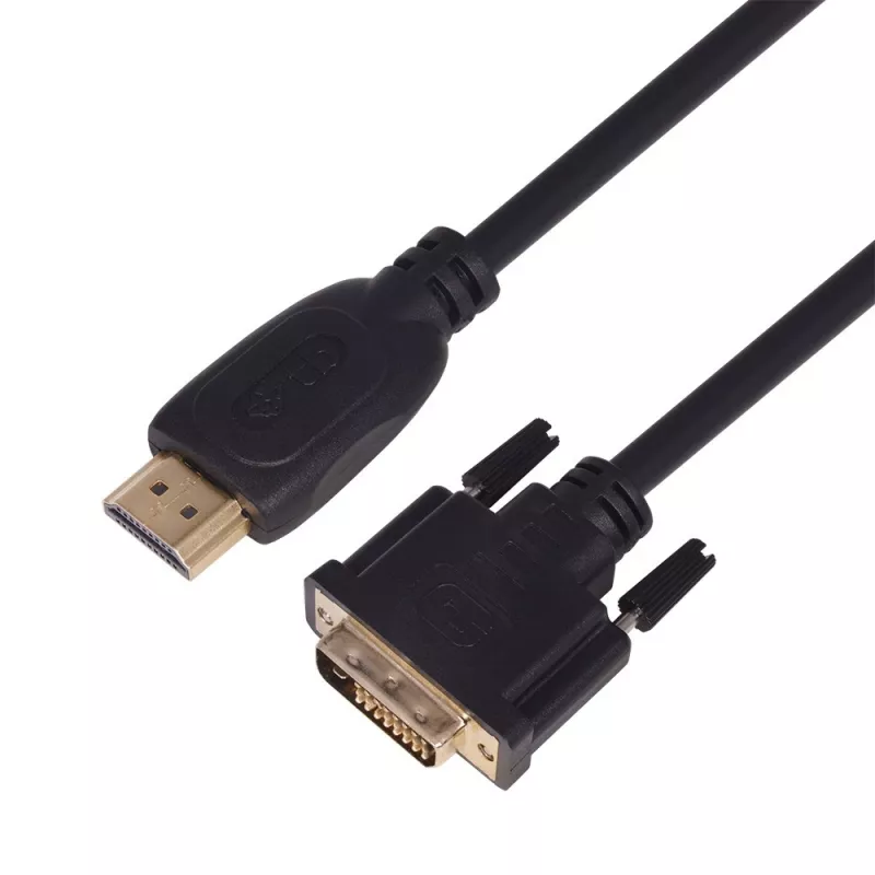 TB HDMI-DVI-kabelis 1,8 M. gold-braided, DVI 24 + 1