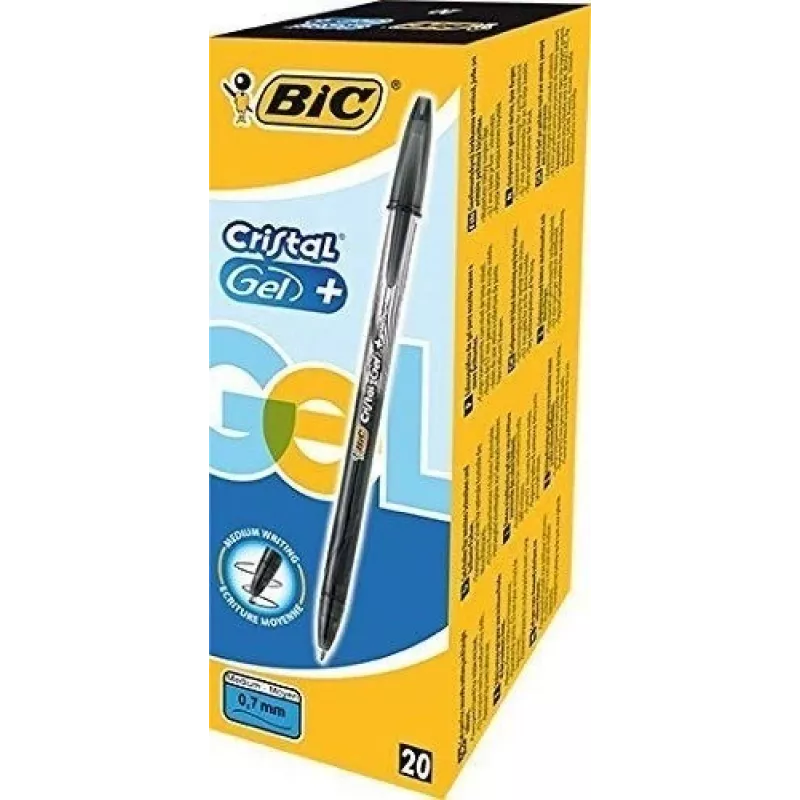 BIC želejveida pildspalva CRISTALGEL 0,7 mm, melna, 1 gab. 721286