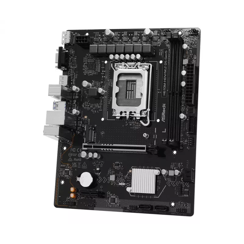 Mātesplate ASRock H610M-HDV/M.2 D5 Gen5 (LGA1700, mATX, DDR5, PCIe 5.0)