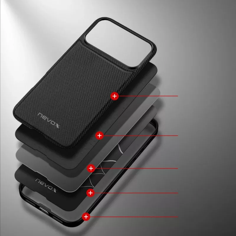 nevox StyleShell NYLO - iPhone 17 Pro Max 6.9 melns (2529)