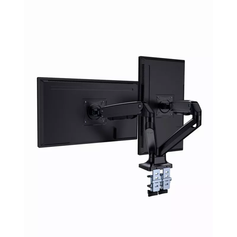 Monitora statīvs GEMBIRD MA-DA2-03 ekrāniem līdz 35 collām, skava, VESA 75x75–100x100, 20 kg, melns, divkāršs