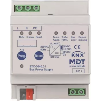 MDT STC-0640.01 kopnes barošanas bloks ar diagnostiku 4TE,REG,640mA (STC-0640.01)