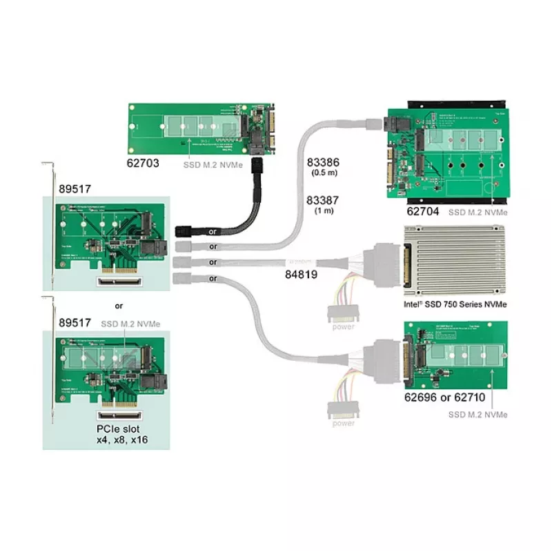 Iekšējais M.2 adapteris DeLOCK 89517