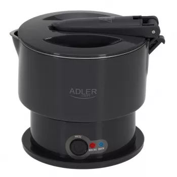 Electric kettle Adler AD 1377G, 0.6 L capacity, 600 W, pelēka, plastic/silicone/stainless steel