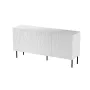 Kumode cama meble JUNGLE 152x40,5x74,5 cm balta matēta ar melnām kājām