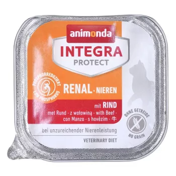 Mitrā kaķu barība animonda Integra Protect 100 g — cūkgaļa, pieaugušiem kaķiem, nieru atbalsts, paplāte