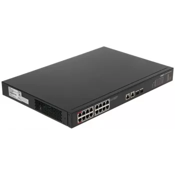 Dahua Technology PoE PFS3220-16GT-240 tīkla slēdzis Nepārvaldīts L2 Gigabit Ethernet (10/100/1000) Power over Ethernet (PoE) Melns
