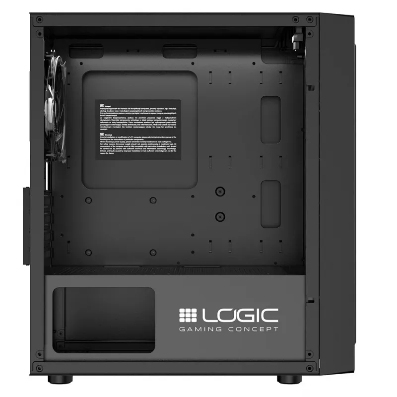 Logic Atos ARGB Mini USB 3.0 Micro Tower korpuss, melns (AM-ATOS-10-0000000-0002)