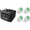 LED Par gaisma EUROLITE Silent Par 6 QCL Floor 4x ar mīksto somu – grīdas QCL LED par, 4 gab. komplekts