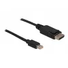 Kabelis Mini DP/DP 1.2 DeLOCK 82438 2 m Melns