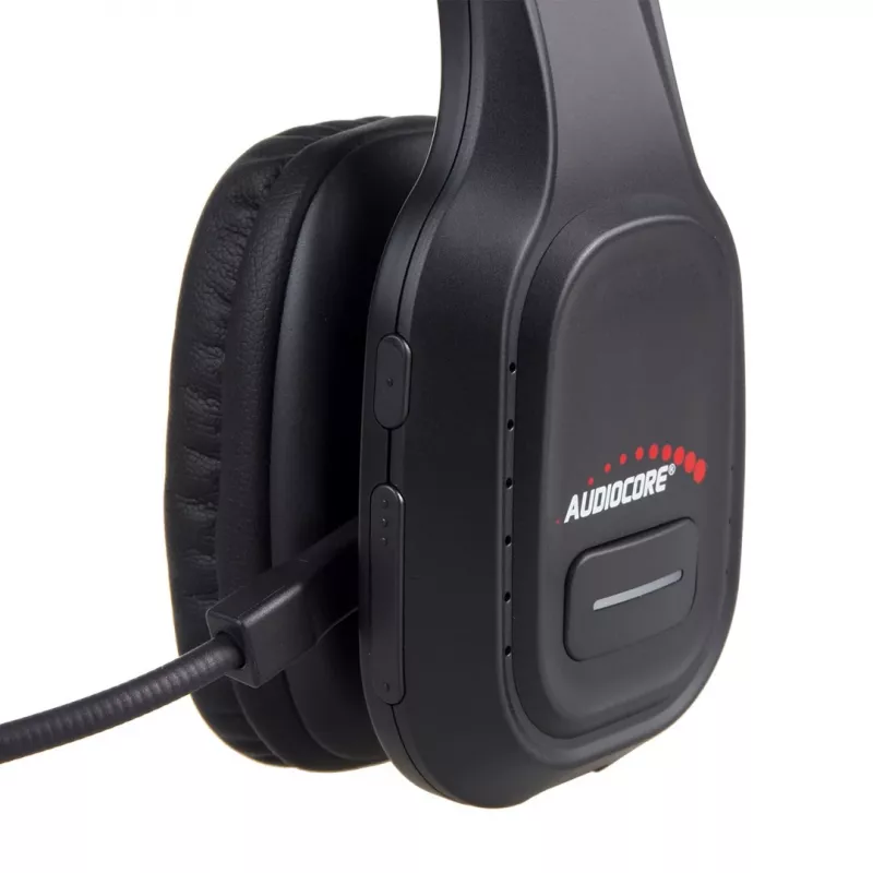 Audiocore 74452 Bluetooth austiņas ar mikrofonu, trokšņu slāpēšana, zvaniem, Call Center, Google Siri, birojam, bezvadu