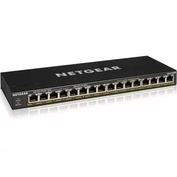 NETGEAR GS316P Nevadāms Gigabit Ethernet (10/100/1000) Strāva pa Ethernet (PoE) Melns