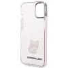 Karl Lagerfeld KLHCP14MCTRI Iphone 14 Plus / 15 Plus 6.7 Hardcase Rozā / Rozā Caurspīdīgs Choupette Korpuss