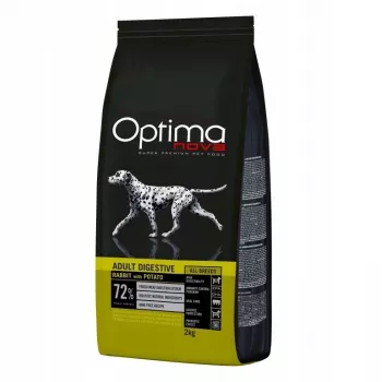 Pieaugušajiem paredzētā sausā suņu barība Digestive Trusis ar Kartupeli, Optimanova 2 kg