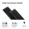 Mehāniskā tastatūra Keychron K4 HE ar Gateron Double‑Rail Magnetic Nebula slēdžiem, bezvadu, melna, US izkārtojums