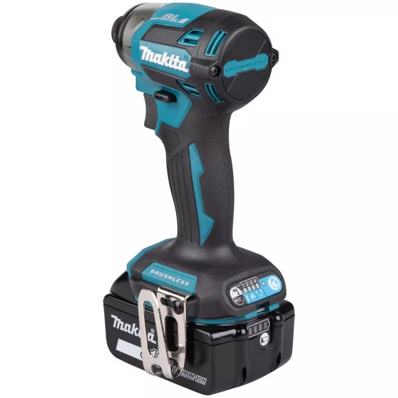 Trieciena skrūvgriezis Makita DTD173RTJ 18V bezvada, 1/4 collas patrona, 3600 RPM, pistoles rokturis, litija jonu akumulators