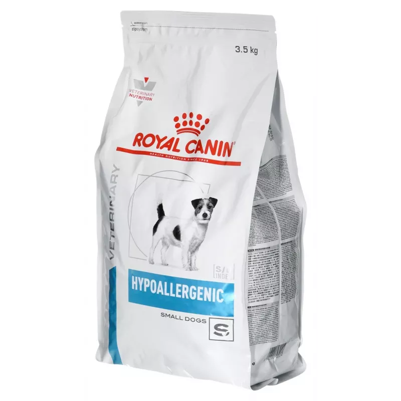 Sausā suņu barība Royal Canin Hypoallergenic Small Breed 3.5 kg — pieaugušiem maziem suņiem, olbaltumvielas 24%, tauki 16%