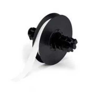 Pašlīmējošā printera uzlīme Brady 142031 — balta, akrils/vinils, platums 1,27 cm, garums 30,5 m