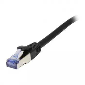Kabeļa ielāps-RJ45 S-STP(S/FTP) 500Mhz 15.0m CAT6A melns Synergy21, komponentu pārbaudīts, AWG26