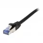 Kabeļa ielāps-RJ45 S-STP(S/FTP) 500Mhz 15.0m CAT6A melns Synergy21, komponentu pārbaudīts, AWG26