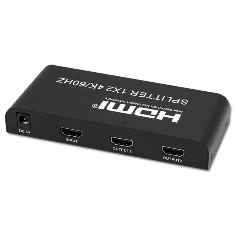 Qoltec 51797 Aktīvs HDMI sadalītājs 2 x HDMI 4K x 2K | 6Gb/s | 60Hz
