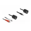 DeLOCK 87859 audio kabelis RJ-45 RCA 3.5mm Melns Sarkans Balts