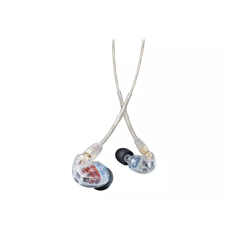 Shure SE535 austiņas, vadu, iekšauss, skatuves/studijas, caurspīdīgas
