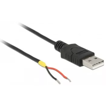 Delock kabelis USB2.0 Type-A spraudnis > 2 x atpliki vadu gali - 1,5m - melns (85664)