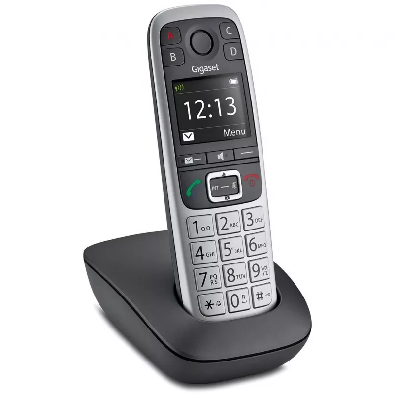 Gigaset E560 telefons DECT telefons Zvanītāja ID Melns, Sudrabs
