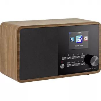 DABMAN i110 WLAN interneta radio + multivides atskaņotāja funkcija. Koka