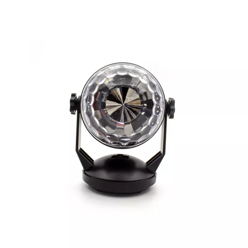LED disko bumbas gaisma DENVER LDB-319 — kompakta LED ballīšu gaisma, modelis 117220200040
