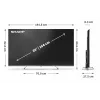 Sharp 4K Ultra HD QLED MiniLED televizors | 65JP7265E | 55 | Smart TV | Google TV | UHD