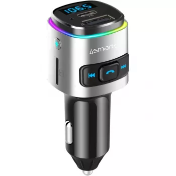 FM raidītājs 4smarts 456201 Cigarette lighter Melns Silver AM FM Bluetooth