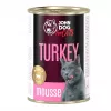Konservēta kaķu barība john dog JD kaķiem PIEAUDZIS TĪTARA PUTAS 400 g — mitrā pilnvērtīgā barība, tītars, pieauguši, 400 g