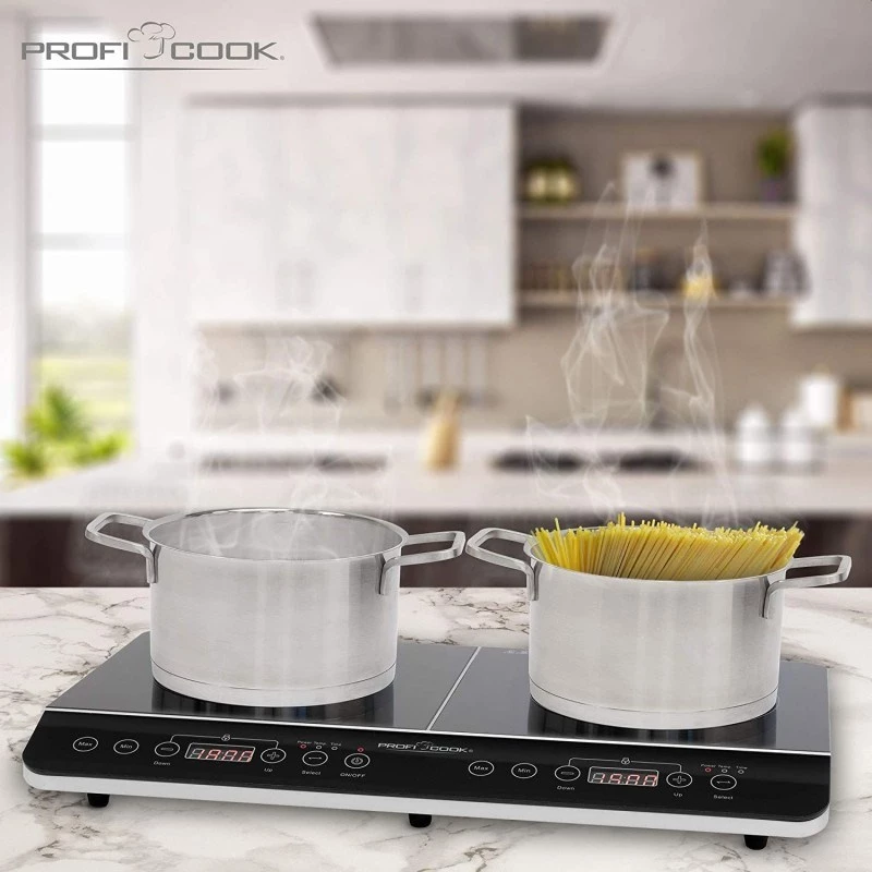 PROFI COOK PC-DKI 1067 indukcijas plīts, 3500W, 2 gatavošanas zonas, melna