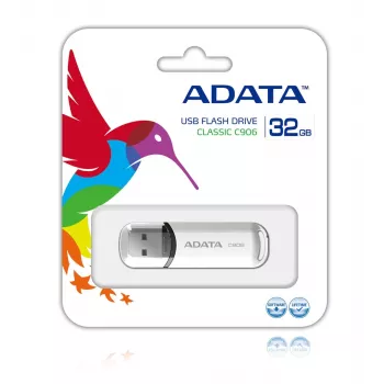 ADATA Classic Series C906 - USB zibatmiņa - 32 GB - USB 2.0 - Balta