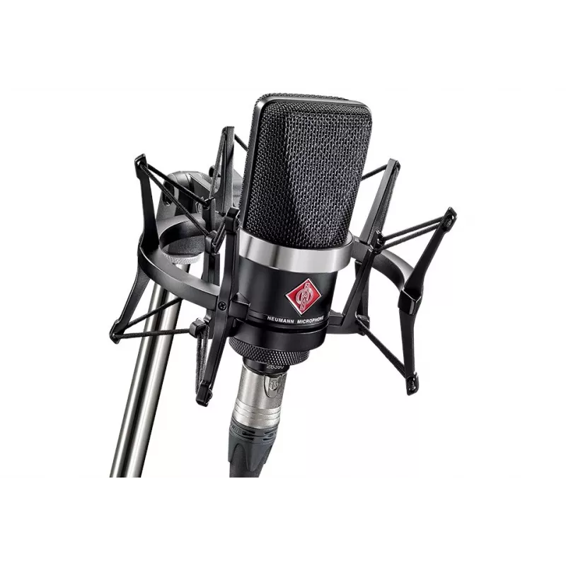 Neumann TLM 102 MT Studio-Set - lielas diafragmas kondensatora mikrofons ar trieciena stiprinājumu, melns