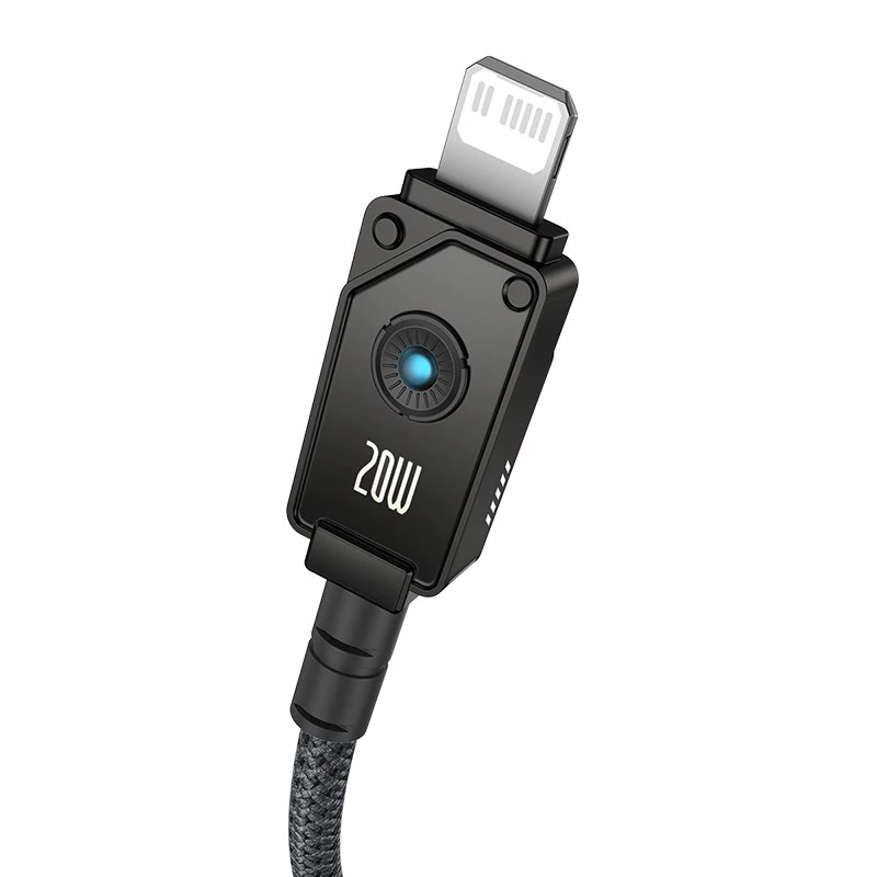 Baseus Unbreakable USB C uz iP kabelis 2 m 20 W Melna