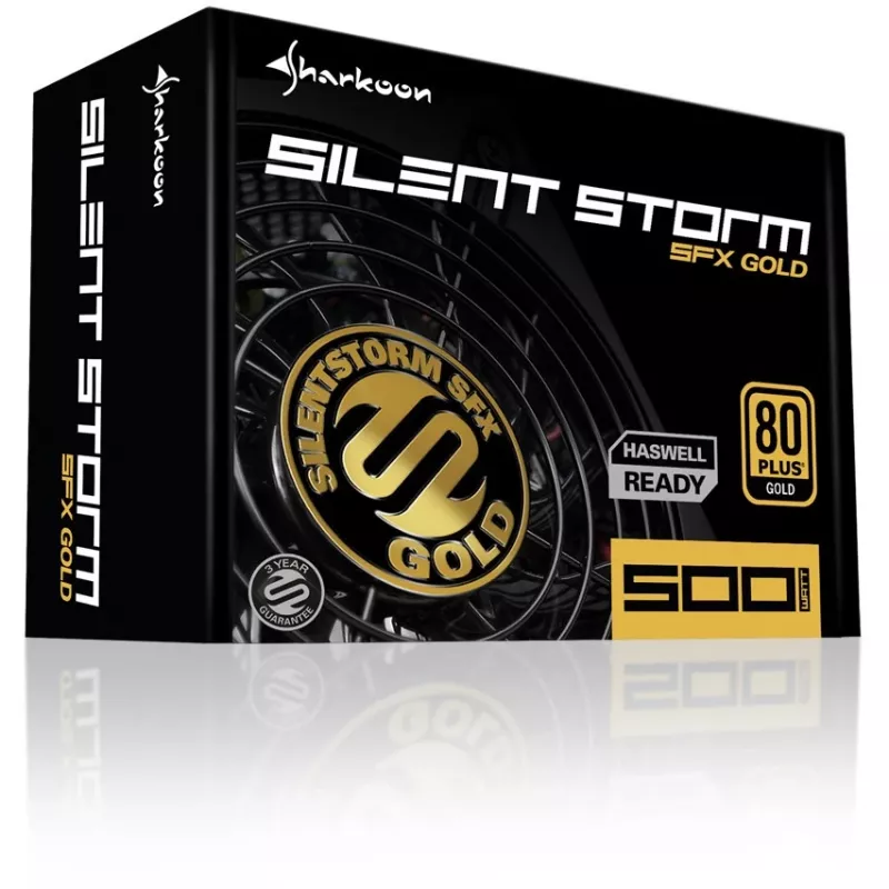 Sharkoon SilentStorm SFX 500 Gold Barošanas bloks (iekšējais) 80 PLUS Gold AC 100-240 V 500 vati